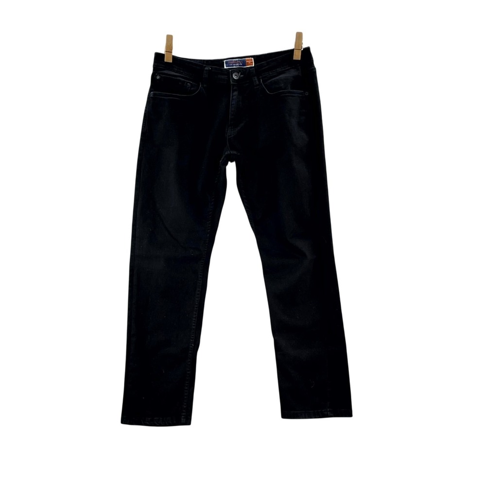 Weatherproof Vintage Straight Fit Jeans Men 32x26.5* Black Cotton Comfort Travel